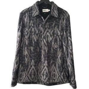 Wellen Huckberry Men’s Jacquard Overshirt Size Medium Heavyweight Shirt Jacket